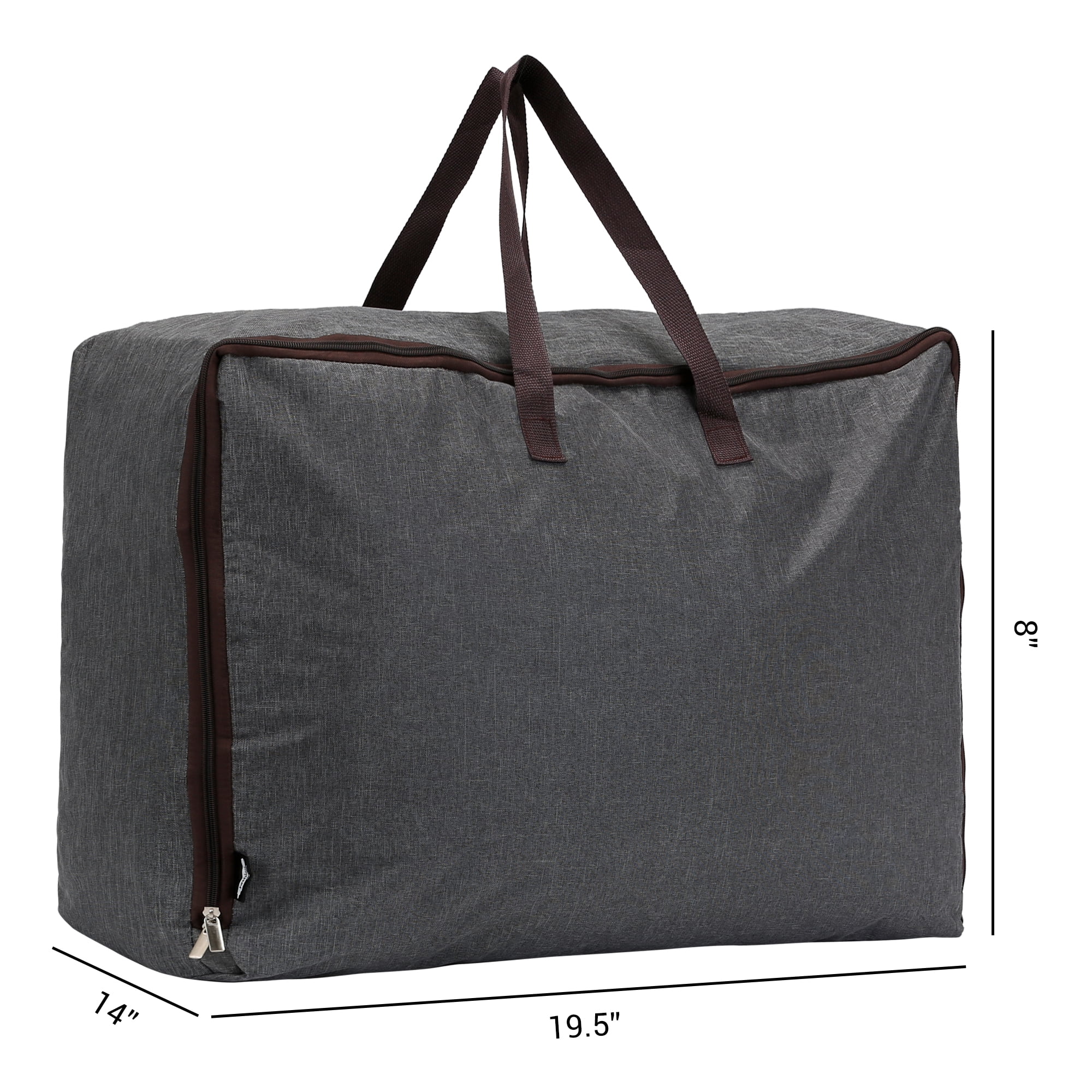 Unique Bargains 1 Pack Clothes Storage Bags Moving Bags Dark Gray 20*14*8in