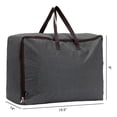 thumbnail image 2 of Unique Bargains 1 Pack Clothes Storage Bags Moving Bags Dark Gray 20*14*8in, 2 of 7