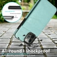 thumbnail image 3 of Jiahe Cover For iPhone 14 Pro 6.1" Case,Hybrid Shockproof PU Leather with Card Slot Kickstand Case Cover,Mint, 3 of 6