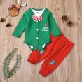 thumbnail image 4 of Vedolay Girl Pants Sets Girl's 2 Piece Rib Knit Mesh Long Sleeve Blouse Tee and Wide Leg Pants Set,Green 18-24 Months, 4 of 5