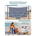 thumbnail image 4 of Casa Platino Beach Towel Set of 2, Light Weight, Quick Dry Towel, Large Beach Towels 30"x60", Beach Towel Set - Blue, 4 of 8