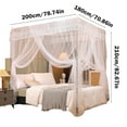 thumbnail image 2 of TACILIP Room Decor, Bed Mosquito Net Bedroom Decorative Single Side Opening Canopy Net Curtains Bed Canopies for Most Twin Sizes Without Pole Bedding Accessories for Bed Patio Office, 2 of 6