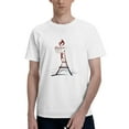 thumbnail image 1 of T-Shirt à Manches Courtes de Base pour Hommes de la Mode des Jeux Sportifs de Paris 2024 Blanc 4TG, 1 of 5