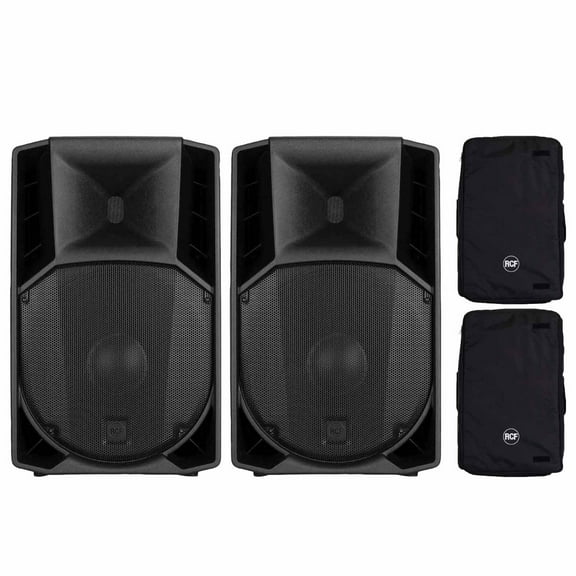 RCF ART 715-A MK5 Active 1400W 2-Way 15" Powered Speaker 2-Pack with Covers Package
