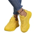 thumbnail image 3 of Women's Sneakers Low-top Women's Breathable Solid Color Mesh Sneakers, Lace Up Platform Casual Trainers, 3 of 6