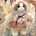 thumbnail image 4 of Leodye 1PCS Ragdoll Backpack Toy Cute Kitty Double Shoulder Bag Design Girls Lovely Kitty Doll Plush Backpack Toy, 4 of 8