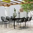 thumbnail image 1 of vidaXL 7 Piece Garden Dining Set Black, 1 of 4