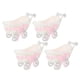 thumbnail image 4 of Woven Flowers Basket Mini Flower Basket Home Tabletop Decoration Pink 26.00X15.00X10.00CM Gift Container 4Pcs, 4 of 5