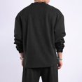 thumbnail image 5 of Mens Sueded Sweatshirts Crewneck Long Sleeve Shirts Casual Solid Color Pullover Side Slit Thermal Warm No Hood Going-Out Work Sweatshirt Tops, 5 of 8