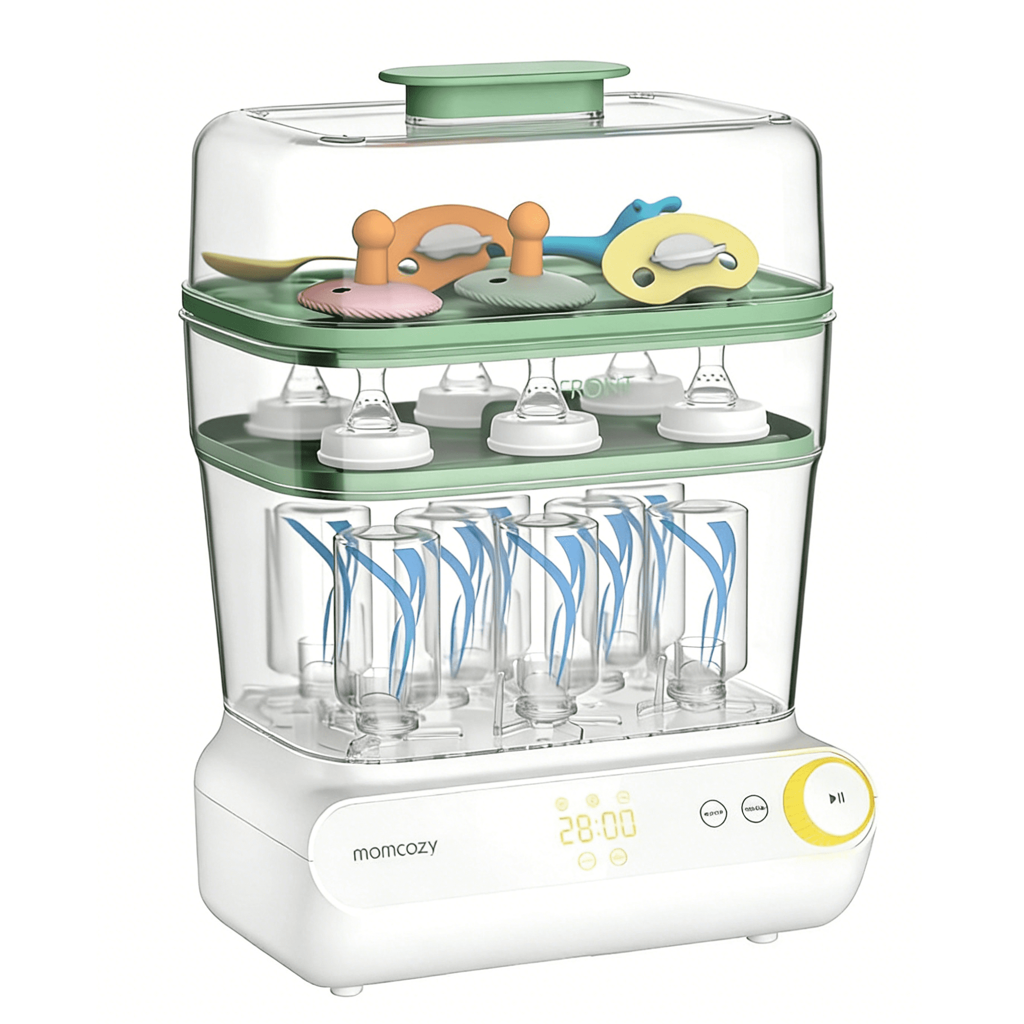 Momcozy Large Bottle Sterilizer and Dryer, 3 Layers Electric Sterilization Machine for All Baby Bottles & Breast Pump Accessories