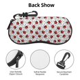 thumbnail image 3 of Xecao Red Ladybugs On Black Dotted for Eyeglass Case Soft Shell, Portable Sunglass Case, Fashionable Eyeglass Case with Zipper, Lightweight, 3 of 6