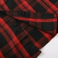 thumbnail image 5 of ZQUUVOU Men's Shirt Turn Down Plaid Casual Button Pockets Short Sleeve Blouses (Red,XL), 5 of 5