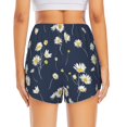 2 in 1 Workout Shorts Women Pistil Daisies Flowers Athletic Yoga Gym