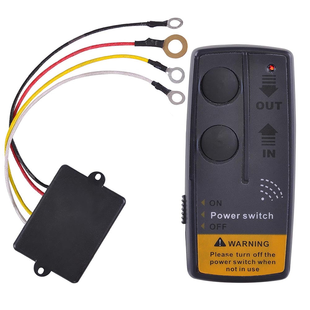 Astra Depot 2 Sets 12V Wireless Winch Receiver Remote Control 150ft Kit Compatible with Car Jeep ATV UTV 4WD 4x4 Winches Solenoid Contactor Relay 
