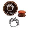 thumbnail image 1 of Printtoo Craft Textile Flower Wreath Round Wooden Rubber Stamp Scrap-booking-4 Inch, 1 of 2