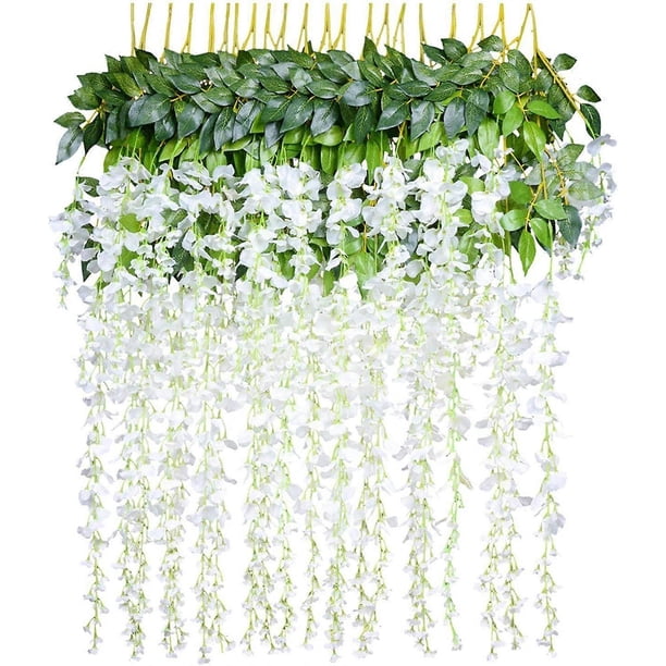 12pcs/lot artificial flower home decor each bouquet 110cm artificial wisteria silk flowers for home wedding decoration