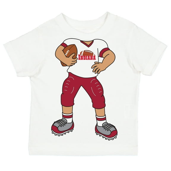 Future Tailgater Heads Up! Football Player Infant Toddler Youth T-Shirt for Indiana Fans