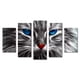 thumbnail image 1 of Cuadro Decorativo Gato Artístico Ojos Azules Juego De 5 Piezas 150x80cm Ideal Para Sala Oficina Recámara Decoración Moderna, 1 of 5