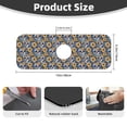 thumbnail image 2 of Sikiie Skull daisy yellow blue Splash Guard for Sink Faucet-1 PC Super Absorbent Fast Drying Mat Sink Gadgets-Splash Guard for Kitchen, Sink Mat, 2 of 7