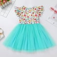 thumbnail image 4 of IDOPIP Toddler Kids Girls Back to School Tulle Tutu Dress Pencil Print First Day of School Outfit, 4 of 8