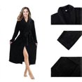 thumbnail image 3 of Women's Warm Fleece Winter Robe, Long Plush Bathrobe, 3 of 4