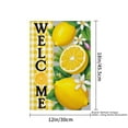 thumbnail image 4 of Remain Unique Welcome Lemon Floral Linen Garden Flag for Spring Summer Home Outdoor Garden Yard Door Decor 12x18 inch, 4 of 5