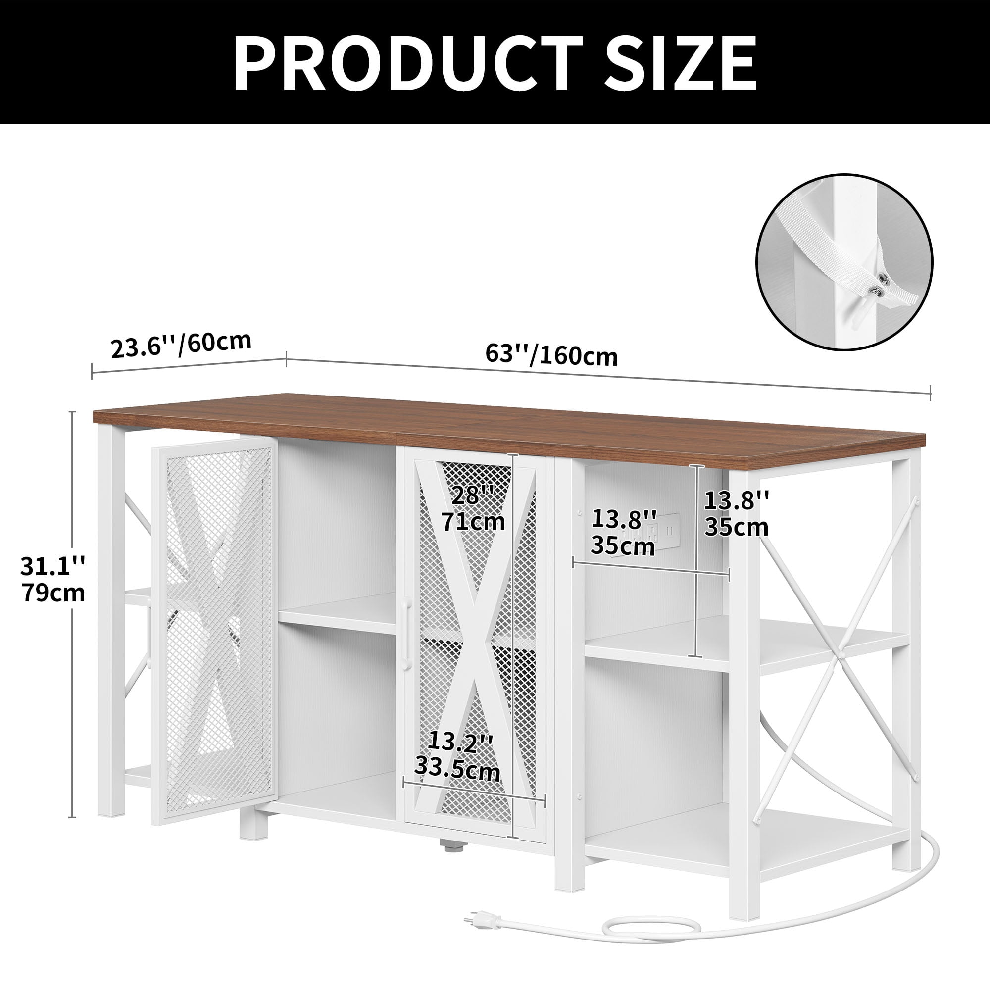 Dextrus Heavy Duty Metal Aquarium Stand with LED Light & Power Outlets – For 75-120 Gallon Tanks, White
