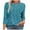 Sky Blue, variant on T-shirt for Women Plus Size 3/4 Sleeve Round Neck Print Casual Blouse Sky Blue XXL