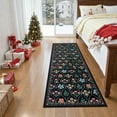 thumbnail image 4 of Lahome 2'x6' Moroccan Kitchen Rug 2x6ft Washable Hallway Runner Rug ,Non Slip Boho Runner Rug,Moroccan Area Rugs,Non-Shedding Stain Resistant Kitchen Mat for Entry Bedroom Hallway Black, 4 of 10