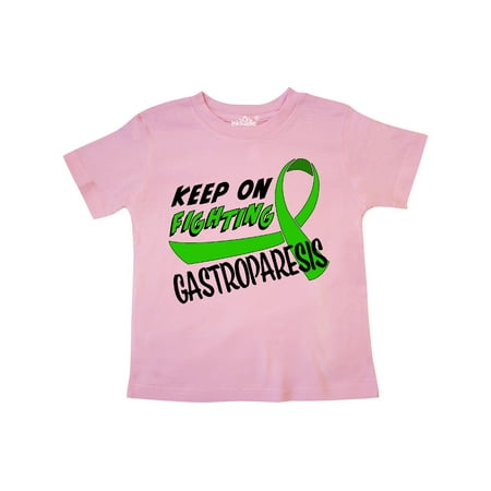 

Inktastic Keep On Fighting Gastroparesis- green ribbon Gift Toddler Boy or Toddler Girl T-Shirt