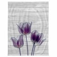thumbnail image 7 of Abstract Purple Flannel Blanket for Bed,Travel and Camping, Tulip Ray Wood Grain Super Soft Cozy Blanket for All Seasons 40"x50", 7 of 7
