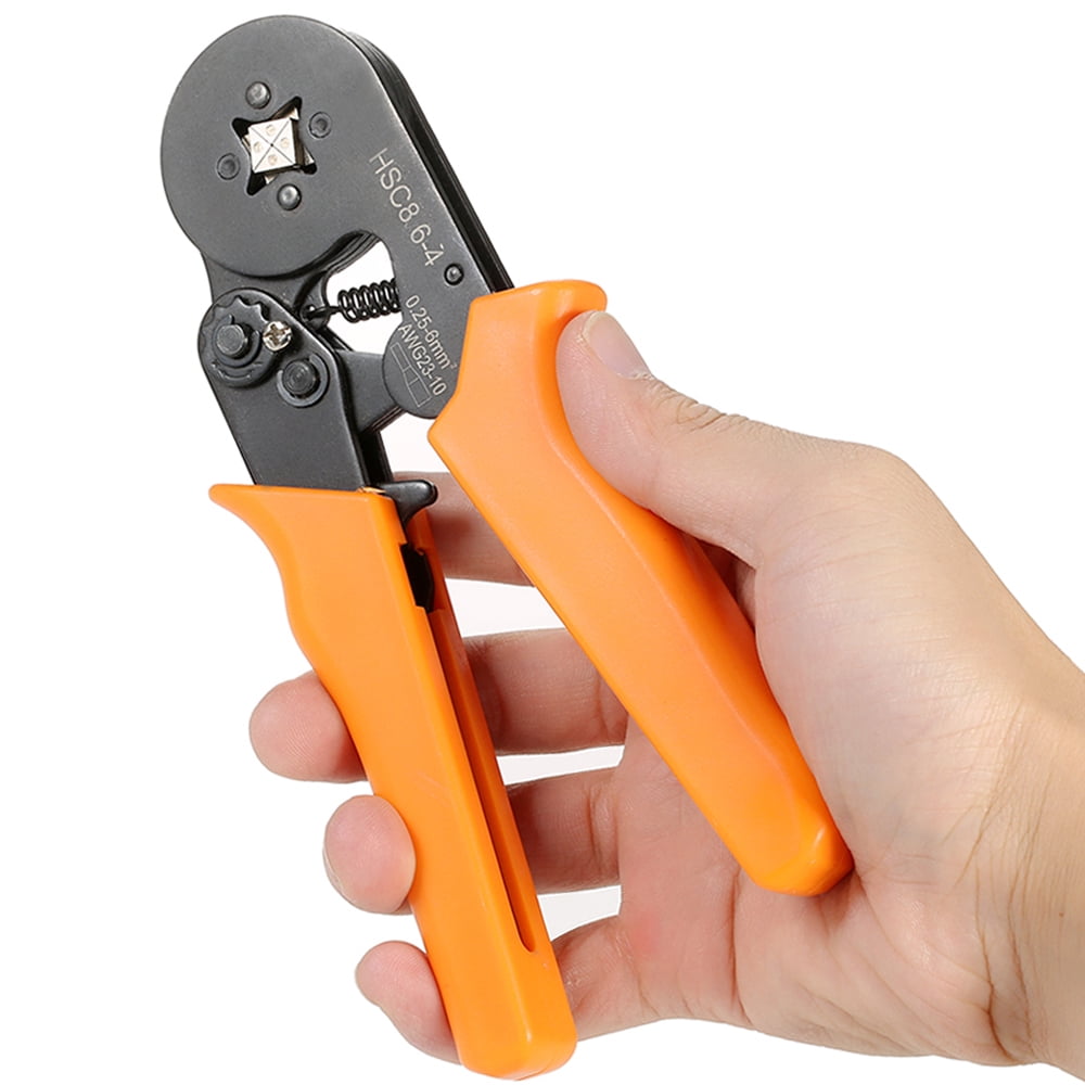 Self Adjustable Professional Cable Wire Crimper Crimping Pliers Tool Ferrule Crimpers 0.25-6.0mm² + 1640pcs Copper Insulated Cord Pin End Crimp Terminals Electrical Wire Connector