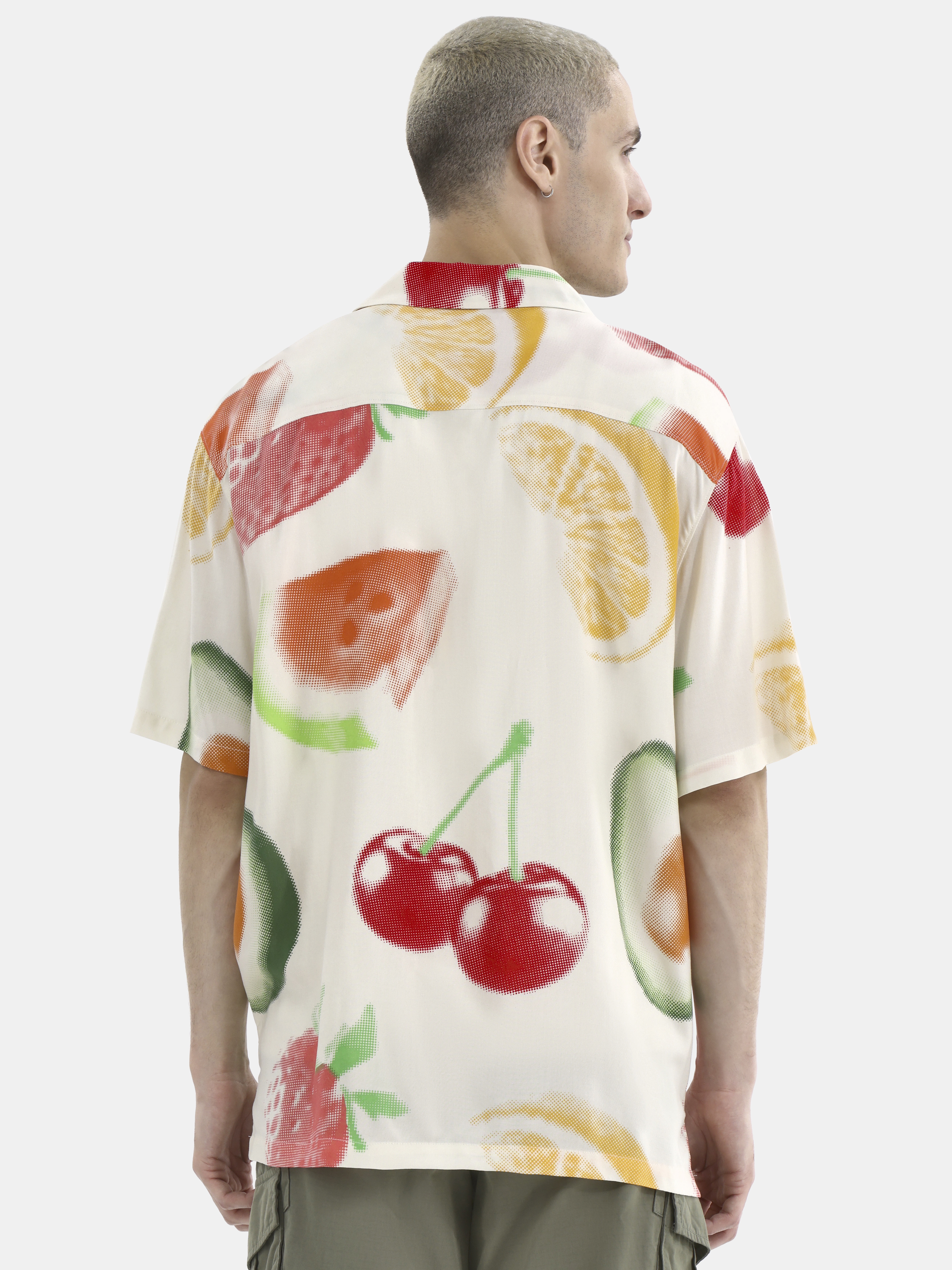 No Boundaries Men's & Big Men's Rayon Printed Button Up Short Sleeve Resort Shirt , Sizes XS-5XL