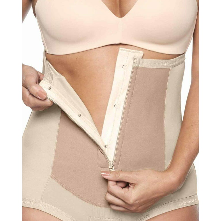 Bellefit Sexy Postpartum Support Recovery Compression Corset Girdle, Front  Zipper Abdominal Underbust