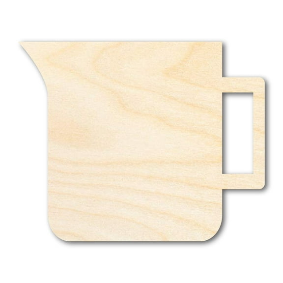 Unfinished Wood Measuring Cup Shape 10" / 1/2"