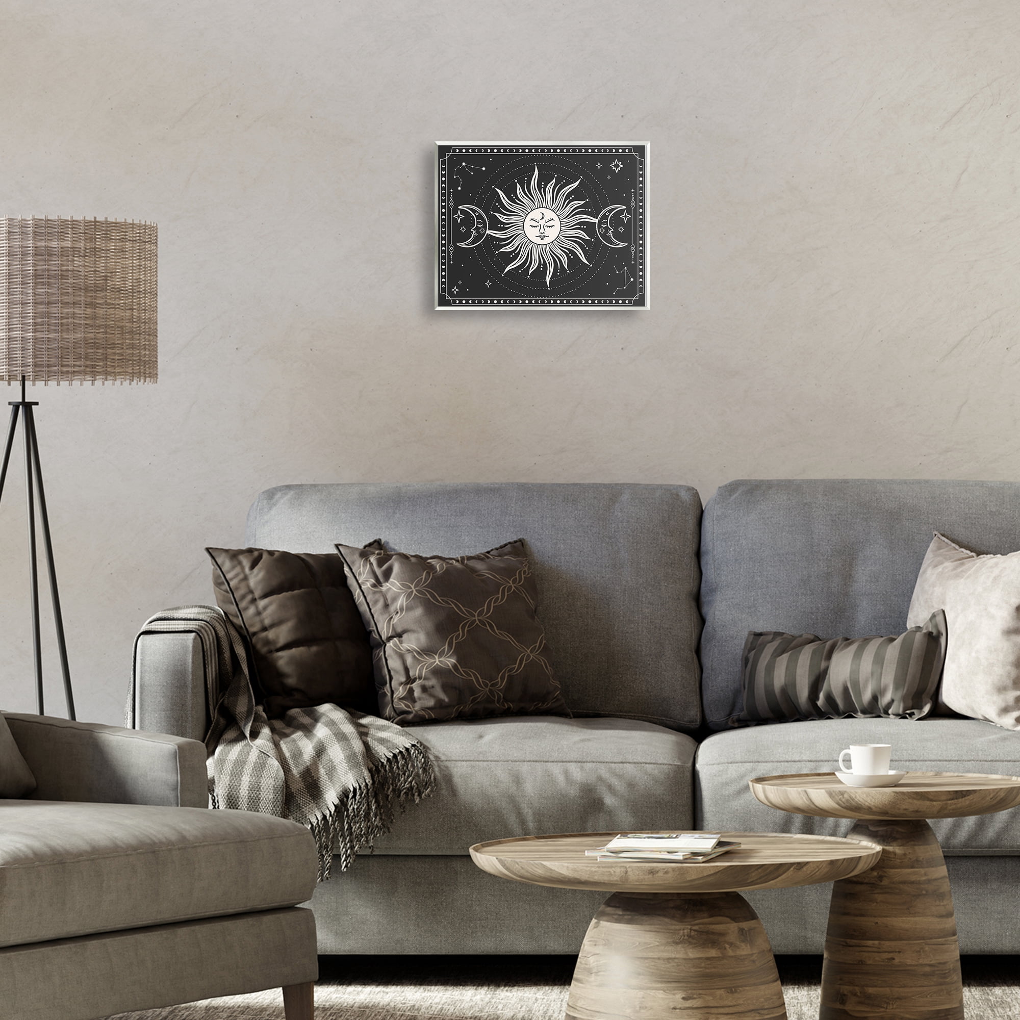 Stupell Industries Astrology Sun & Moon Pattern Astrology & Stars Painting Unframed Art Print Wall Art, 14 x 11