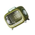thumbnail image 2 of Mochila para gatos con forma de TV, soporte de ventilación, cápsula espacial transparente para gatos de 13 libras con almohadilla de algodón, correa para mascotas, color verde, 2 of 12