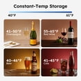 thumbnail image 6 of Simzlife 24 Cans Mini Beverage Refrigerator & Portable Wine Cooler Refrigerator with Glass Door, Mini Countertop Wine Fridge for Home/Office/Bar,Black, 6 of 9