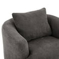 thumbnail image 3 of 360° Swivel Chair, 38.2" Accent Chair Sofa, Upholstered Swivel Barrel Sofa Chair with a Throw Pillow for Living Room, Bedroom, Office and Hotel (Gray), 3 of 12