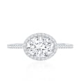 thumbnail image 4 of Rosec Jewels Lab Created Diamond Ring for Women - EF-VS Grade East West Engagement Ring, 10K White Gold, US 7.50, 4 of 8