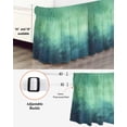 thumbnail image 3 of Ombre Green Cloud Sky Bed Skirt King Size 16" Drop Starry Night Sky Gradient Nature Ruffled Wrap Around Bed Skirts Adjustable Elastic Bedskirt Dust Ruffle for King Size Bed, 3 of 7