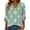 #1 Geometric Floral, variant on Women Fall Blouses Henley V Neck 3/4 Sleeve Loose Casual Tops Summer Boho Tops Lightweight Flowy Green Tee Shirts Size L