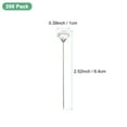 200 Pack Corsage Boutonnieres Pins, 6.4cm Diamond Clear Straight Pin