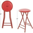 Trademark Home Round Counter Height Bar Stool 24Inch Backless