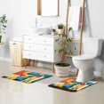 thumbnail image 6 of Yayeee Bath Rug for Bathroom Floor Non Slip Contour Fluffy Soft Absorbent Mat, 20"x24", Modern Cocktails, 6 of 7