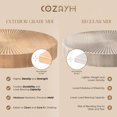 thumbnail image 3 of COZAYH 2 Piece Round Coffee Tables, Wooden Living Room Furniture, Radial Pattern, 3 of 12