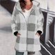 thumbnail image 2 of Camisas holgadas,Abrigo de lana sintética para mujer, chaqueta de invierno de manga larga con cremallera, prenda exterior de poliéster para uso informal, sopatenor, 2 of 9