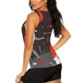 thumbnail image 3 of Balery Christmas Gnomes In Red Hats Camiseta sin mangas estampada ligera para mujer, tops de entrenamiento sin mangas, camisetas de yoga transpirables de secado rápido.-Large, 3 of 7