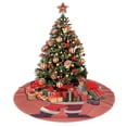 thumbnail image 5 of Christmas Tree Skirt 30" Strong Santa (3) Xmas Tree Skirts Mat for New Year Holiday Christmas Party Decorations, 5 of 5