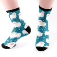 thumbnail image 4 of XIAONU Women's Elastic Cute Sheep Animal Print Mid Calf Socks, 4 of 5